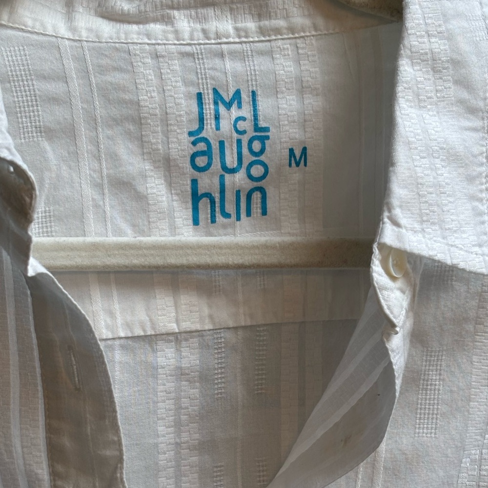 J. Mclaughlin White Popover Textured Tunic Size M - image 5